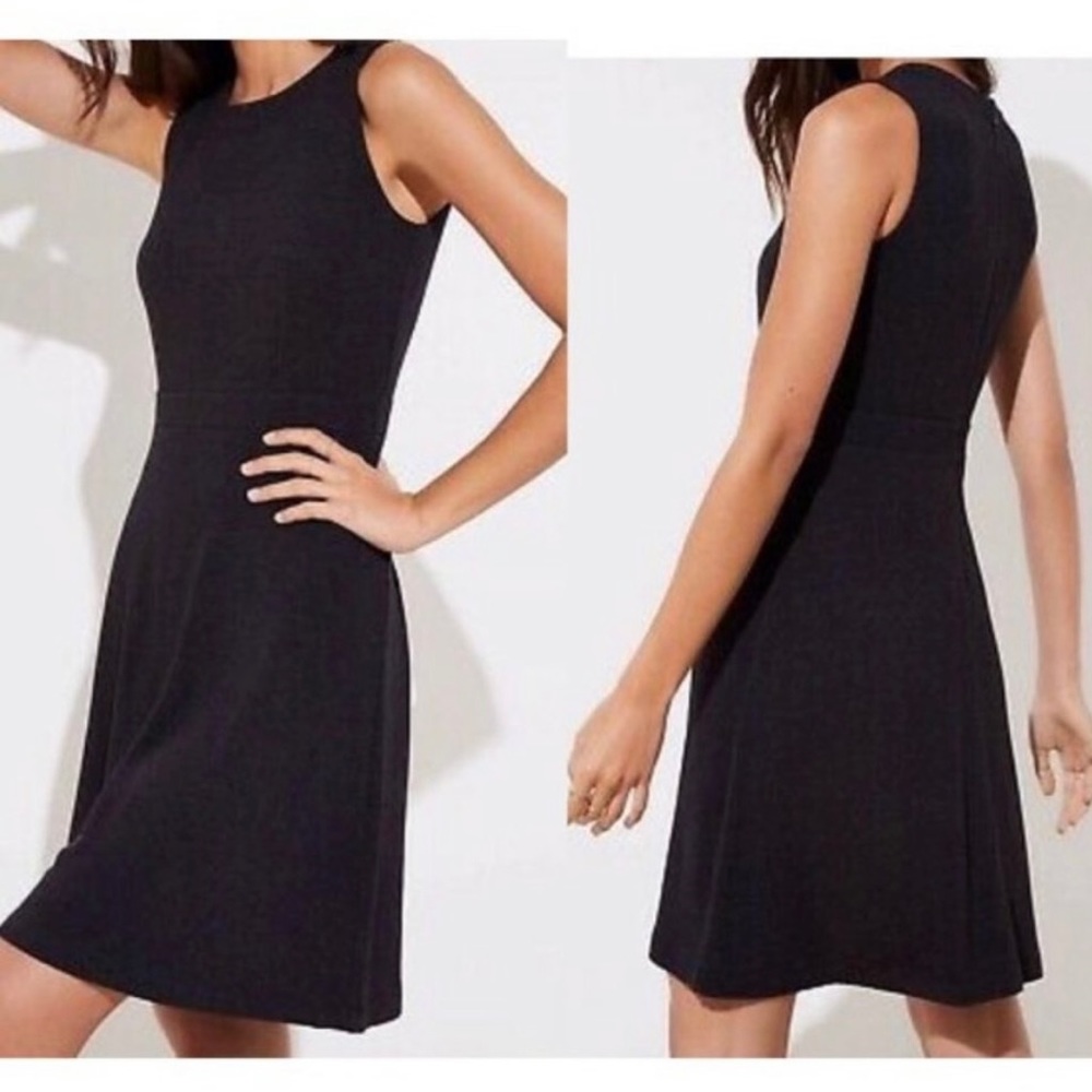 Ann Taylor LOFT Shoulder Button Flare Dress